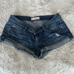 Garage Dark Blue Jean Shorts